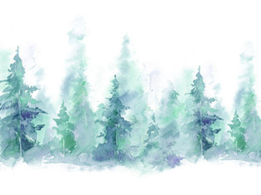 Aquarell Winterlandschaft